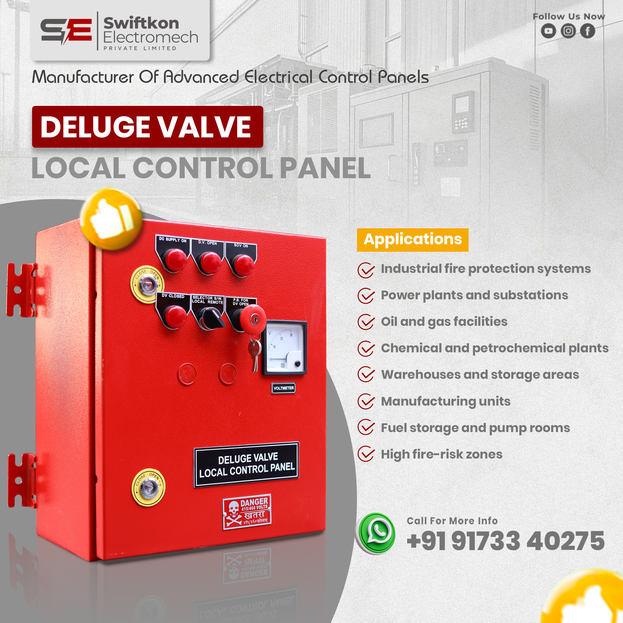 Deluge Valve Local Control Panel